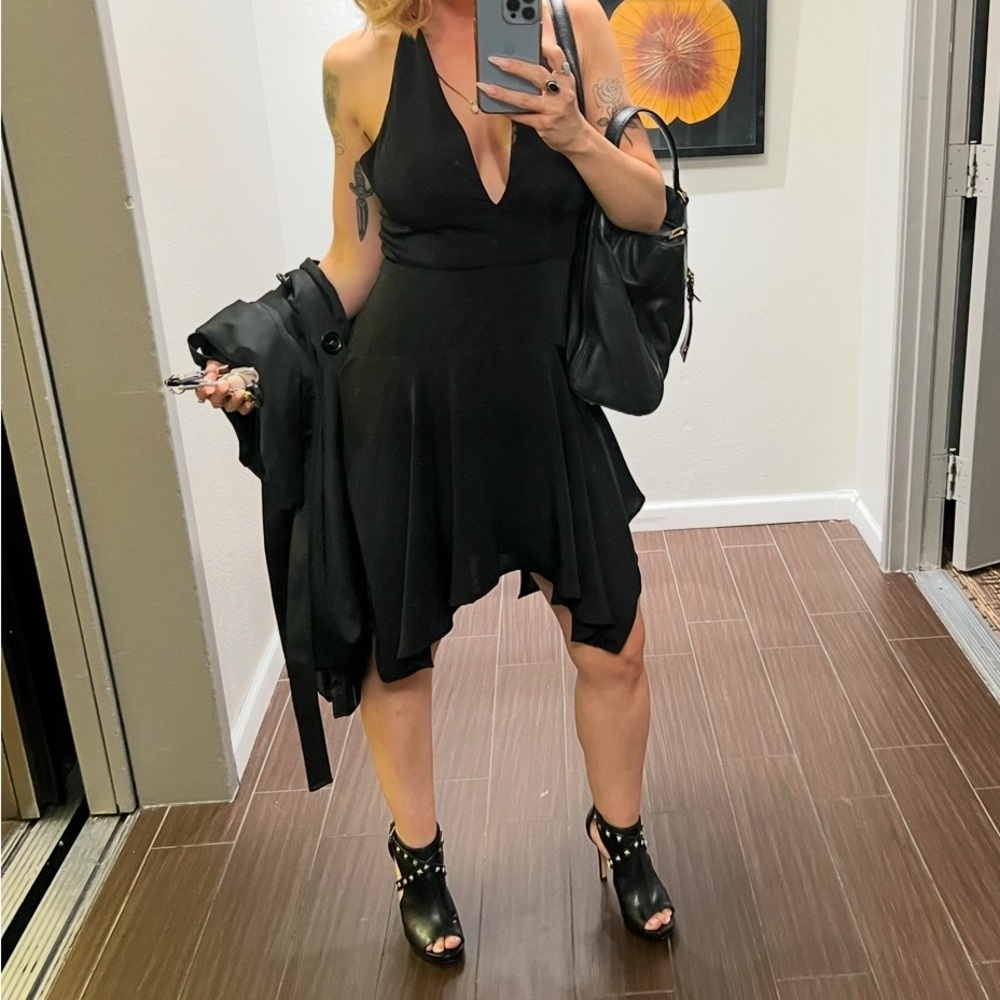 Finders Keepers Black Halter Fairy Dress S